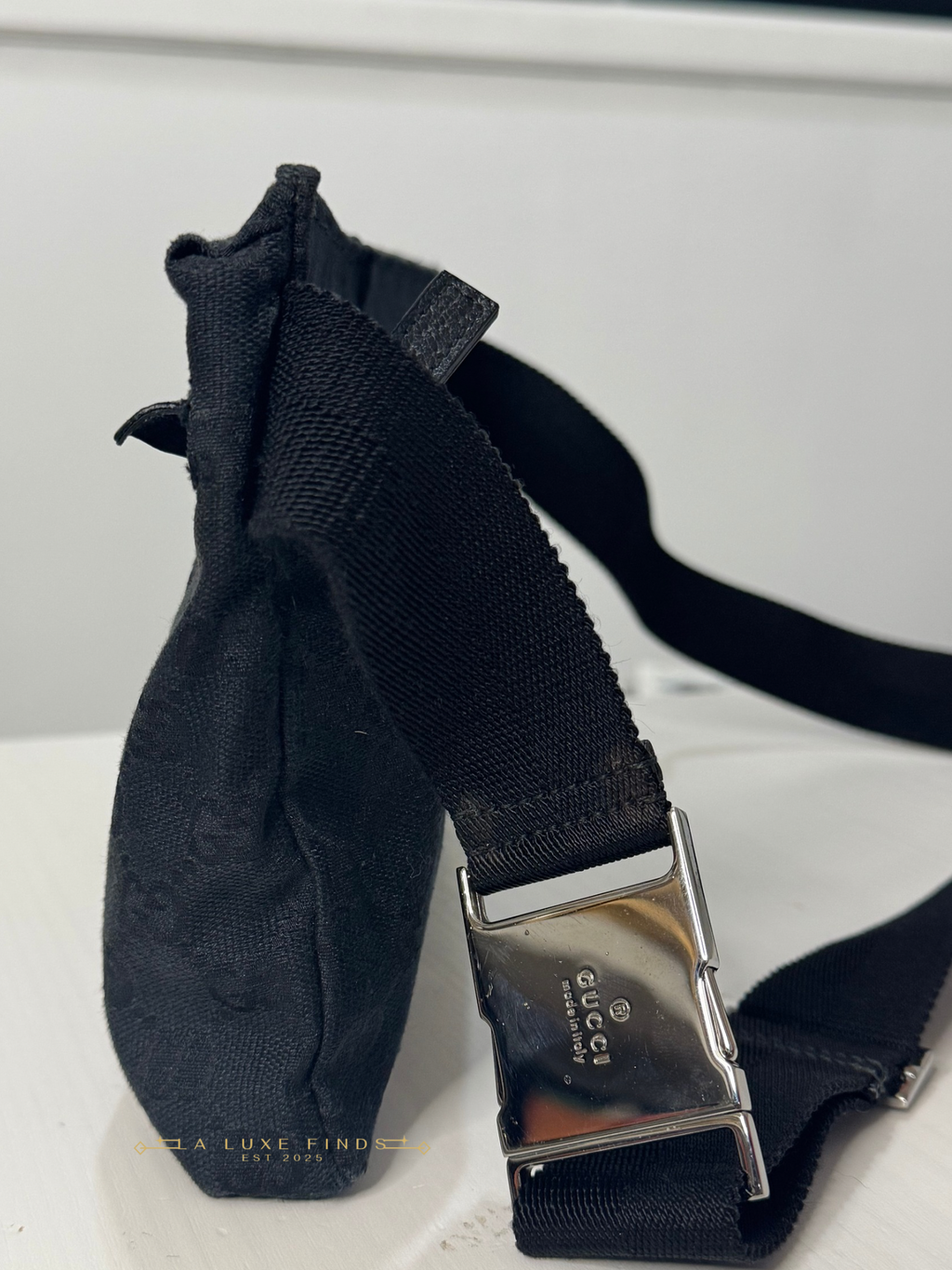 GUCCI GG Canvas Double Pocket Belt Bag