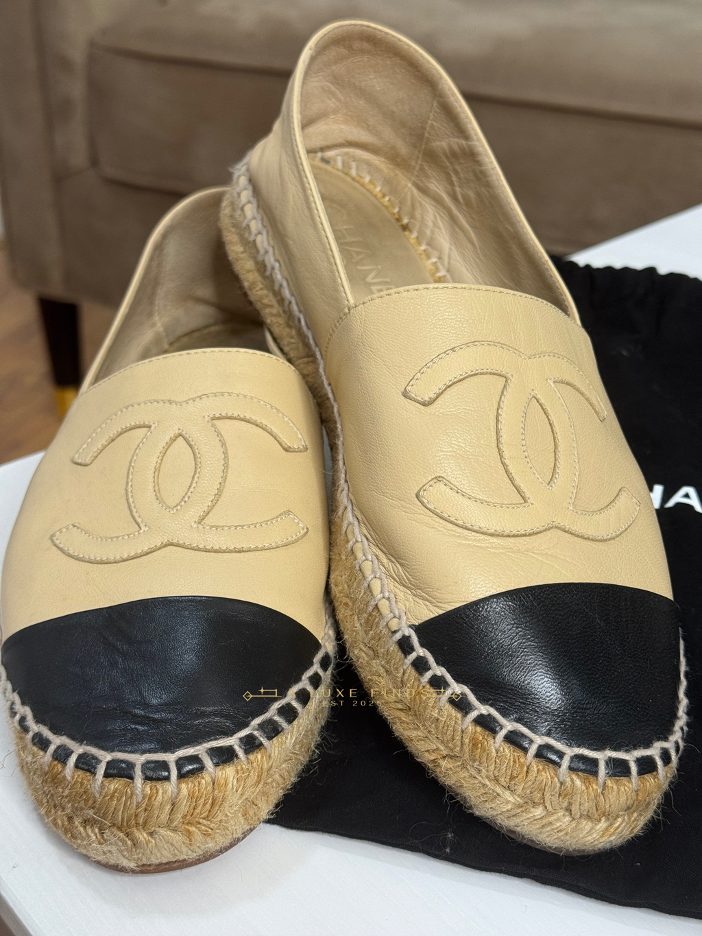 CHANEL CC Lambskin Espadrilles