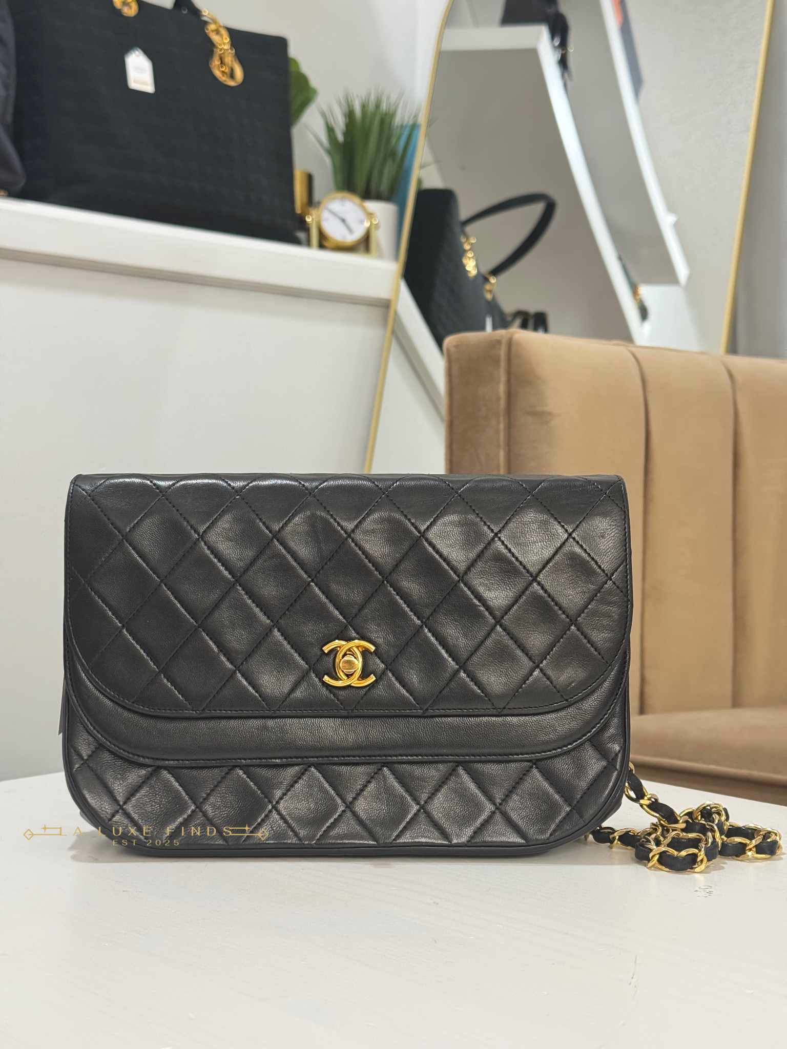CHANEL Half Moon Double Flap