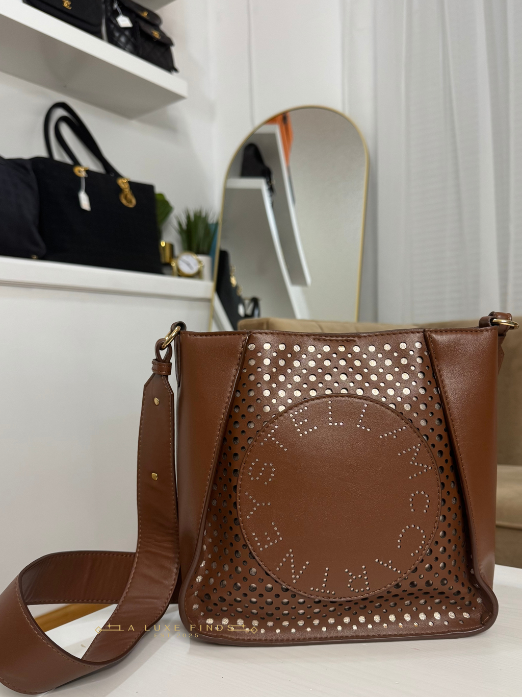 STELLA MCCARTNEY Laser Cut Mini Crossbody