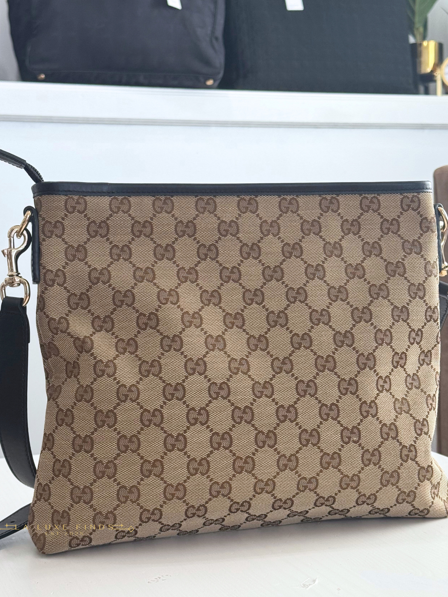 GUCCI GG Canvas Sherry Line Crossbody