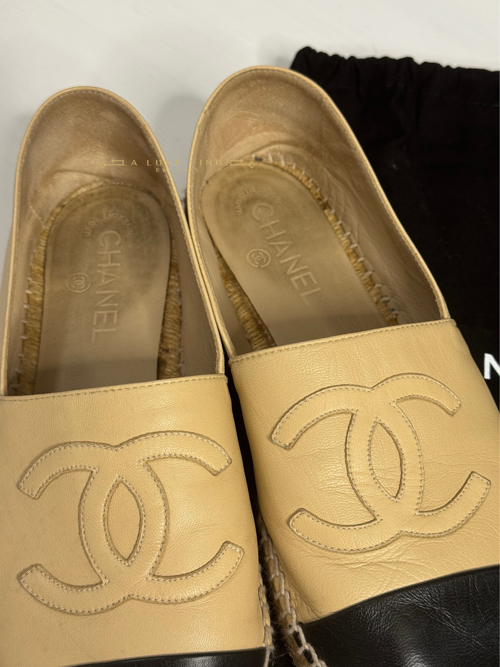 CHANEL CC Lambskin Espadrilles