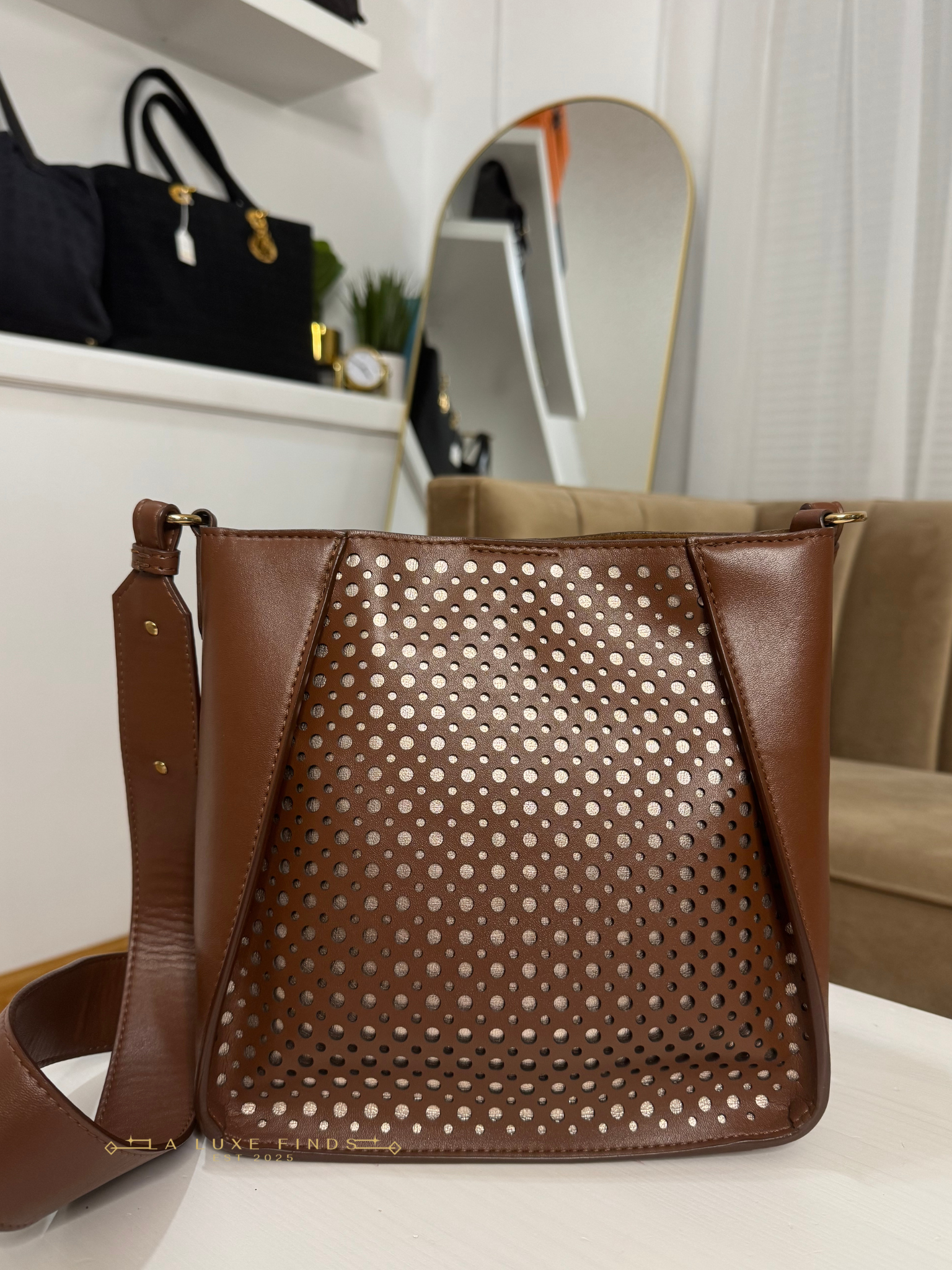 STELLA MCCARTNEY Laser Cut Mini Crossbody