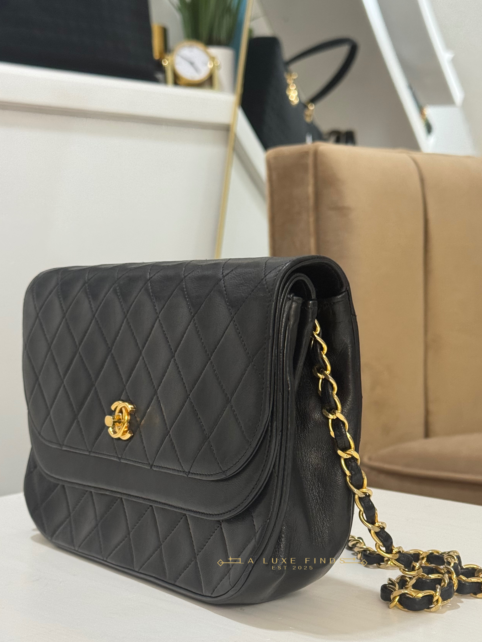 CHANEL Half Moon Double Flap