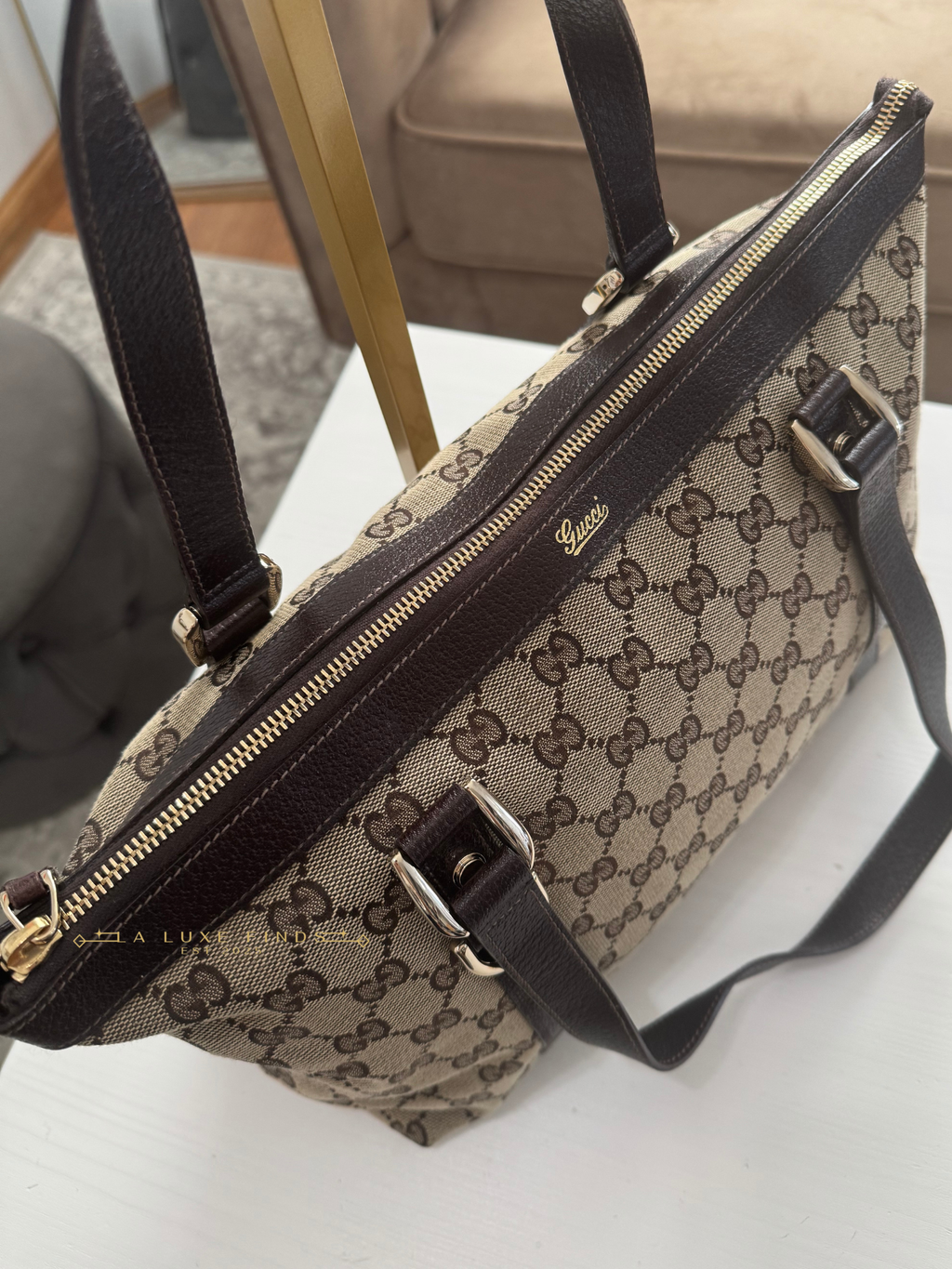 GUCCI GG Canvas Abbey Tote