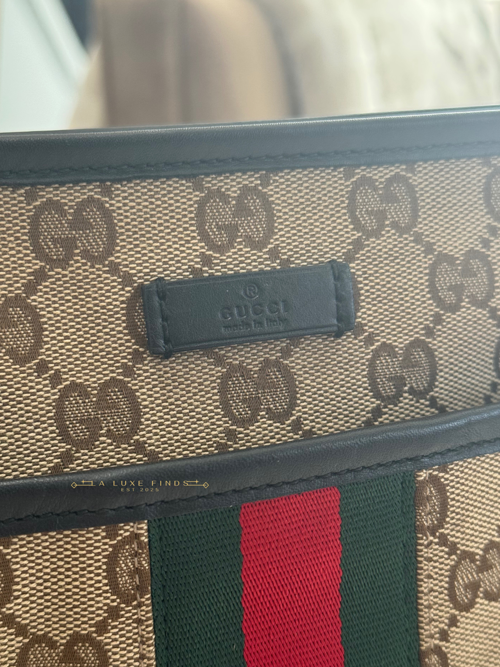 GUCCI GG Canvas Sherry Line Crossbody