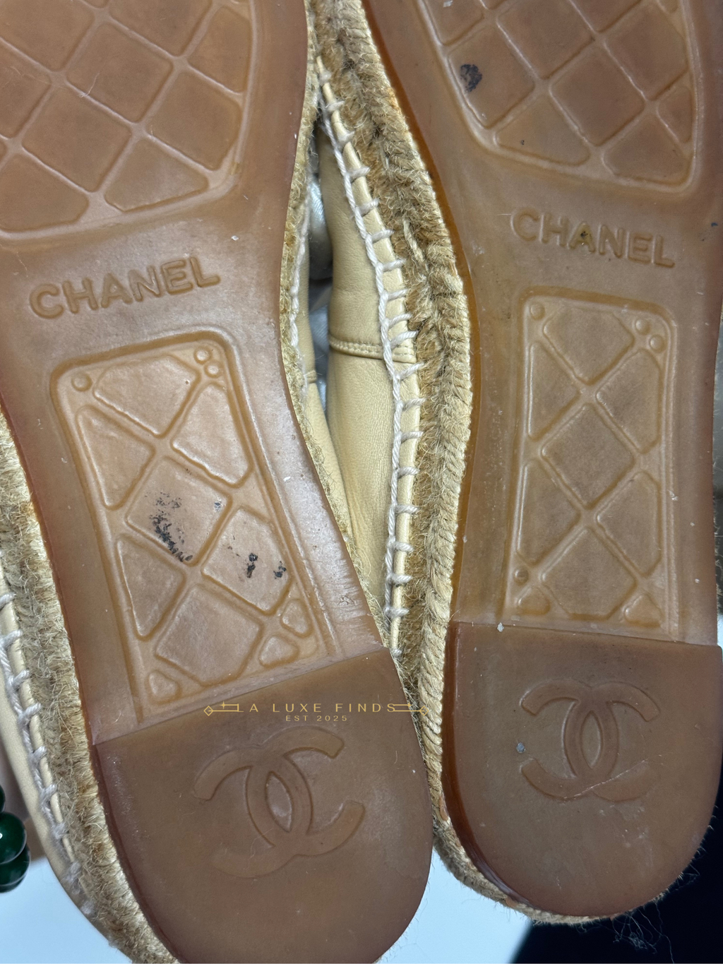 CHANEL CC Lambskin Espadrilles