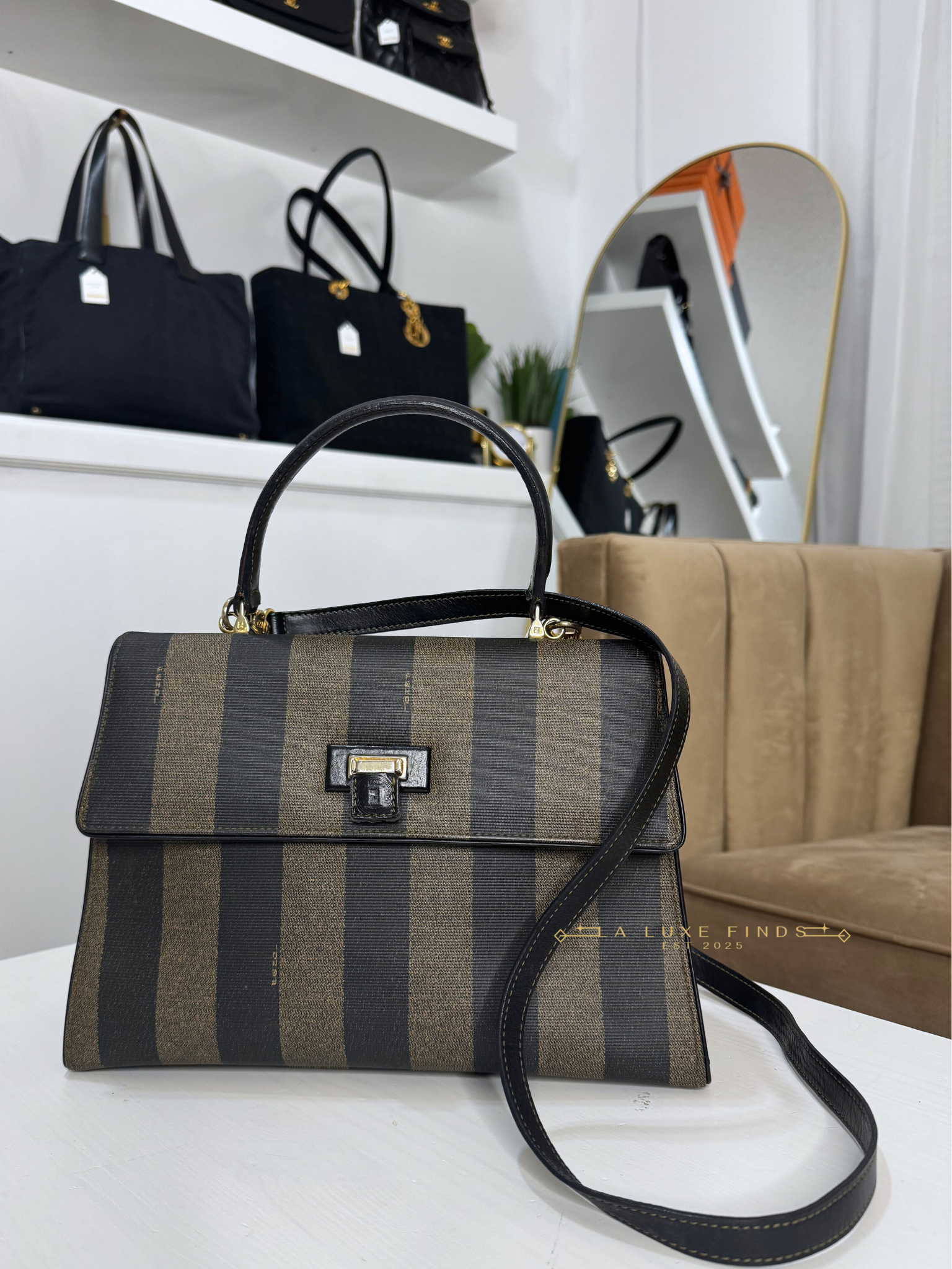 FENDI Pequin 2-Way Bag