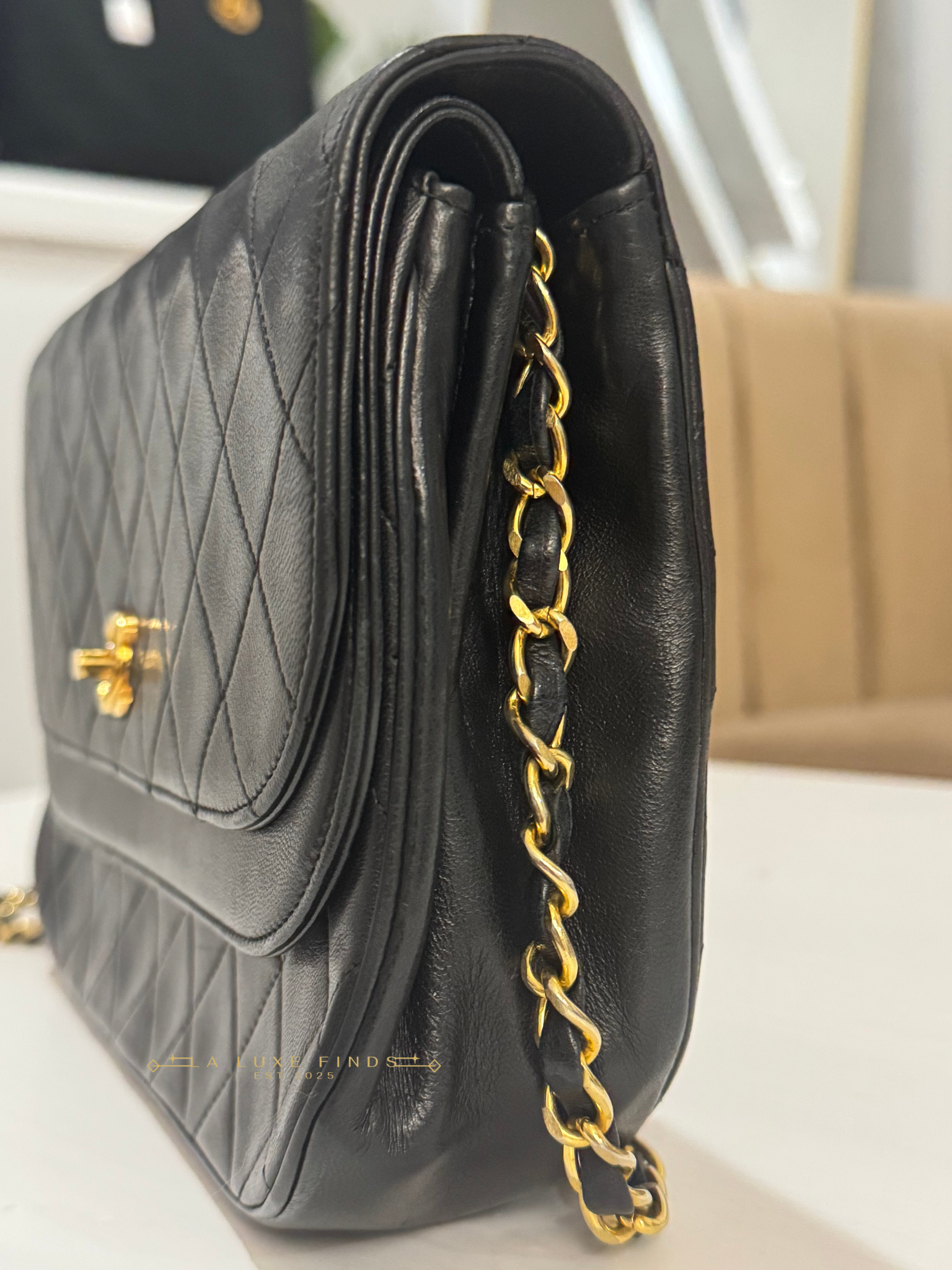 CHANEL Half Moon Double Flap