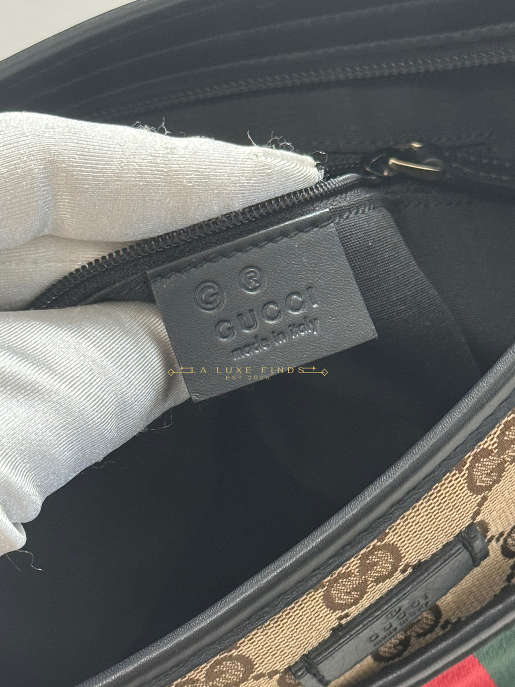 GUCCI GG Canvas Sherry Line Crossbody
